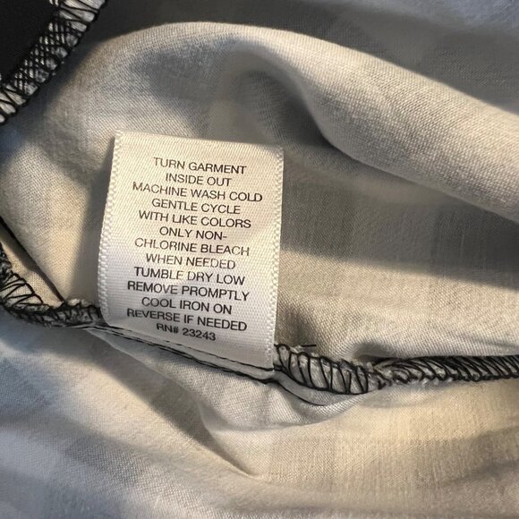 New York & Company Skirt L Black White Gingham Print Mermaid Midi Size 12 - Picture 10 of 10